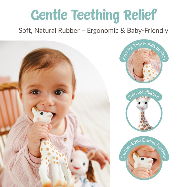 Vulli Sophie die Giraffe und ihr Kuscheltier – Babyspielzeug 0 Monate + – Naturkautschuk und sensori