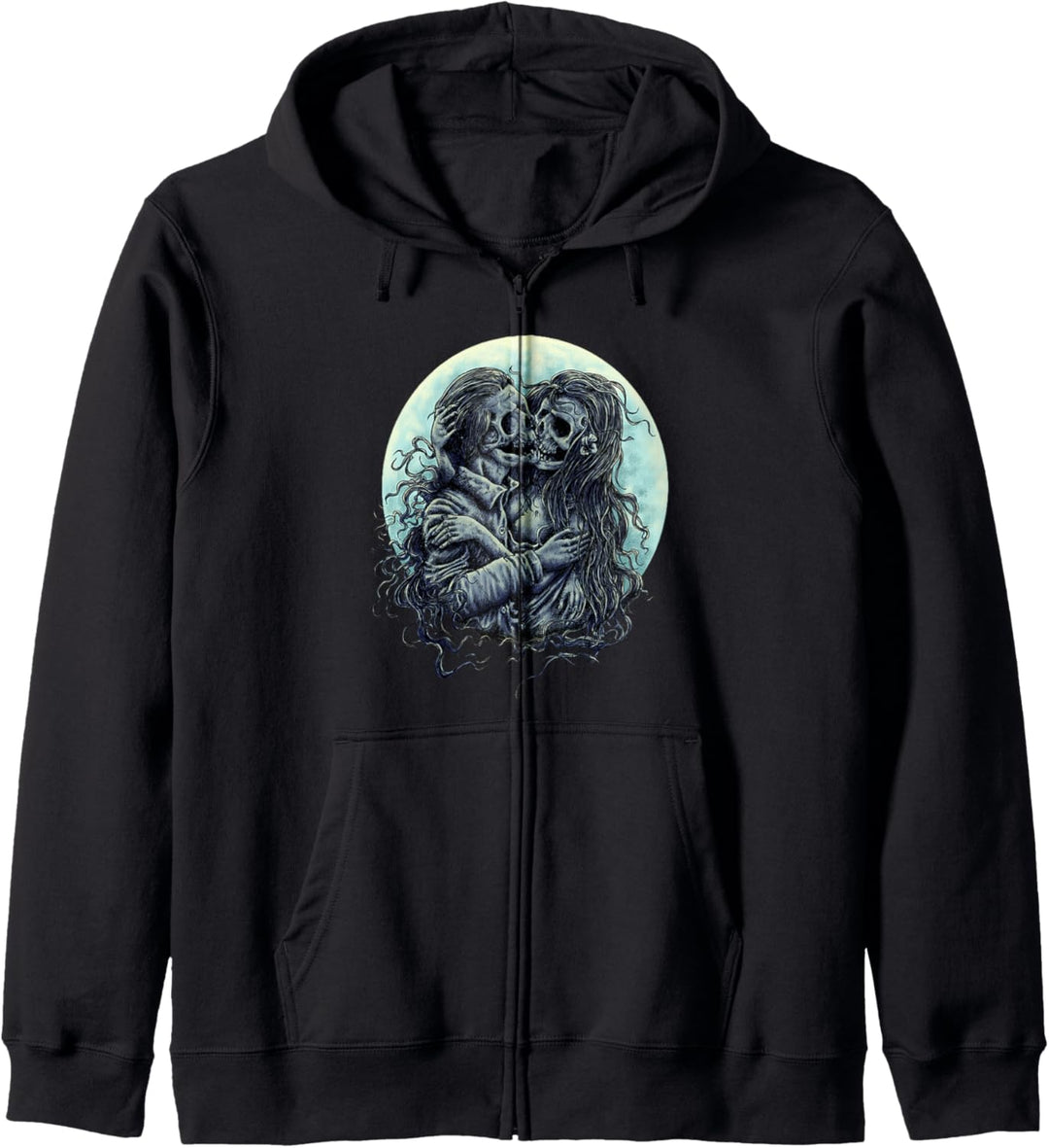 Skeletons Lovers Full Moon Pastel Goth Gothic Occult Wicca Kapuzenjacke