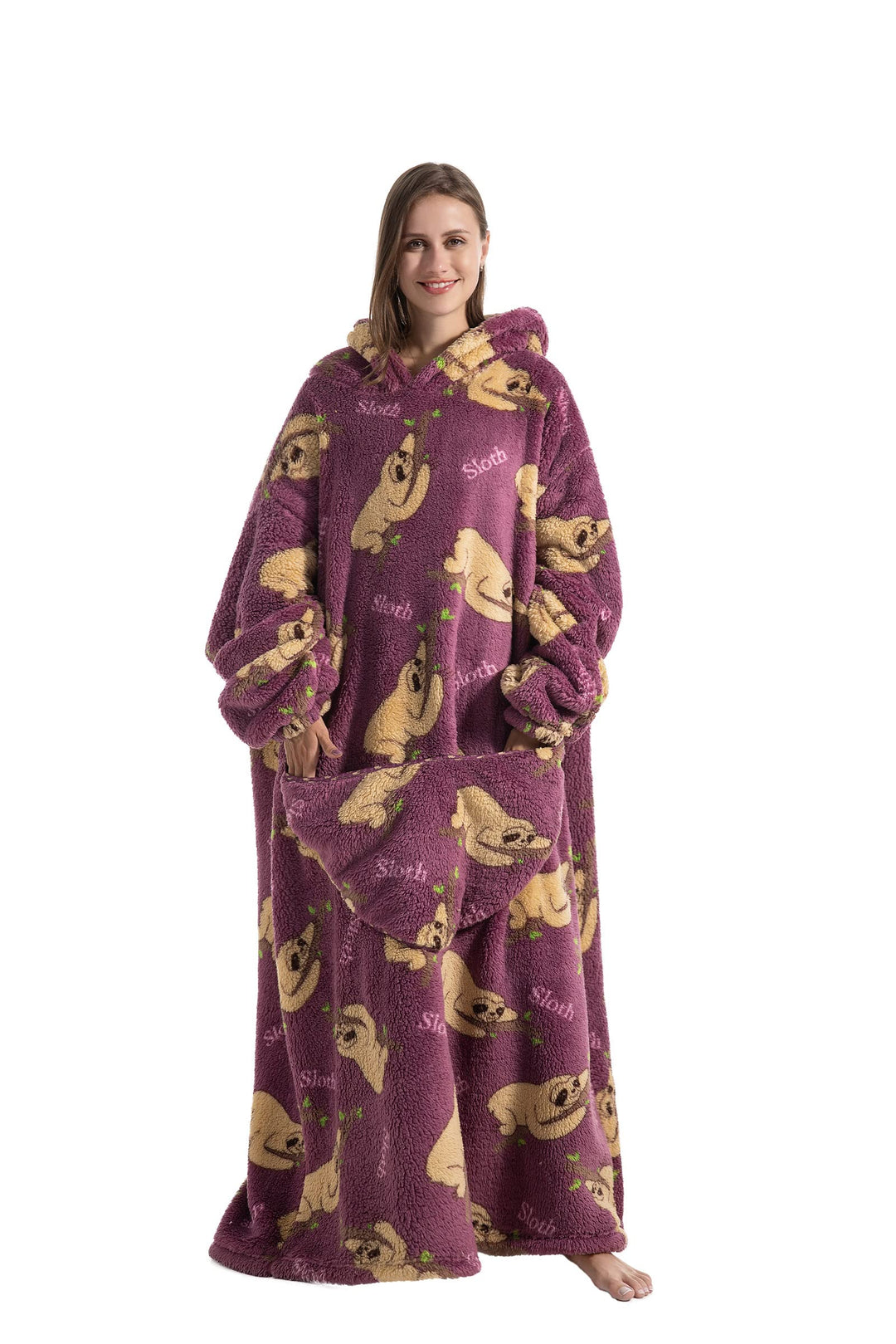 Verlängert Übergrosse Hoodie Decke,Decken Hoodie Damen mit Tasche und Kapuze,Superweiche und Warme K