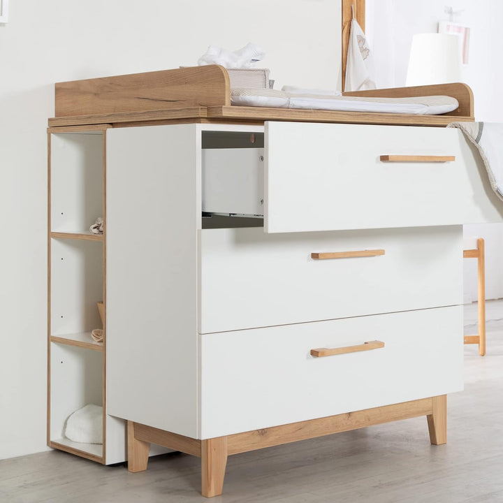 roba Seitenregal 'Finn', passend unter Wickelkommode 'Finn', für Baby- & Kinderzimmer, weiss, Holz,