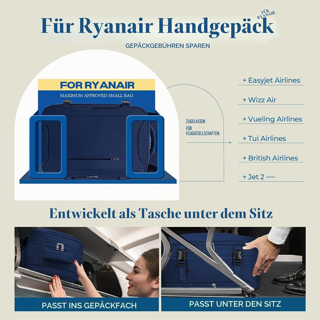 Lossga Für Ryanair Handgepäck 40x20x25 Handgepäck Rucksack Reiserucksack Flugzeug Rucksack 40x20x25