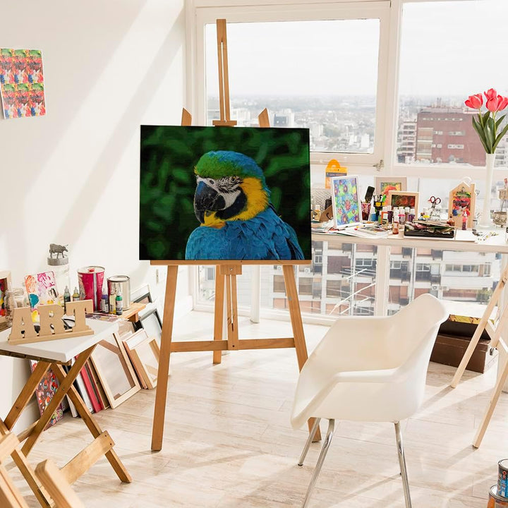 Artnapi Malen nach Zahlen Erwachsene mit Rahmen | DIY Handgemalt | Tropischer Papagei - Hüter| Kit f