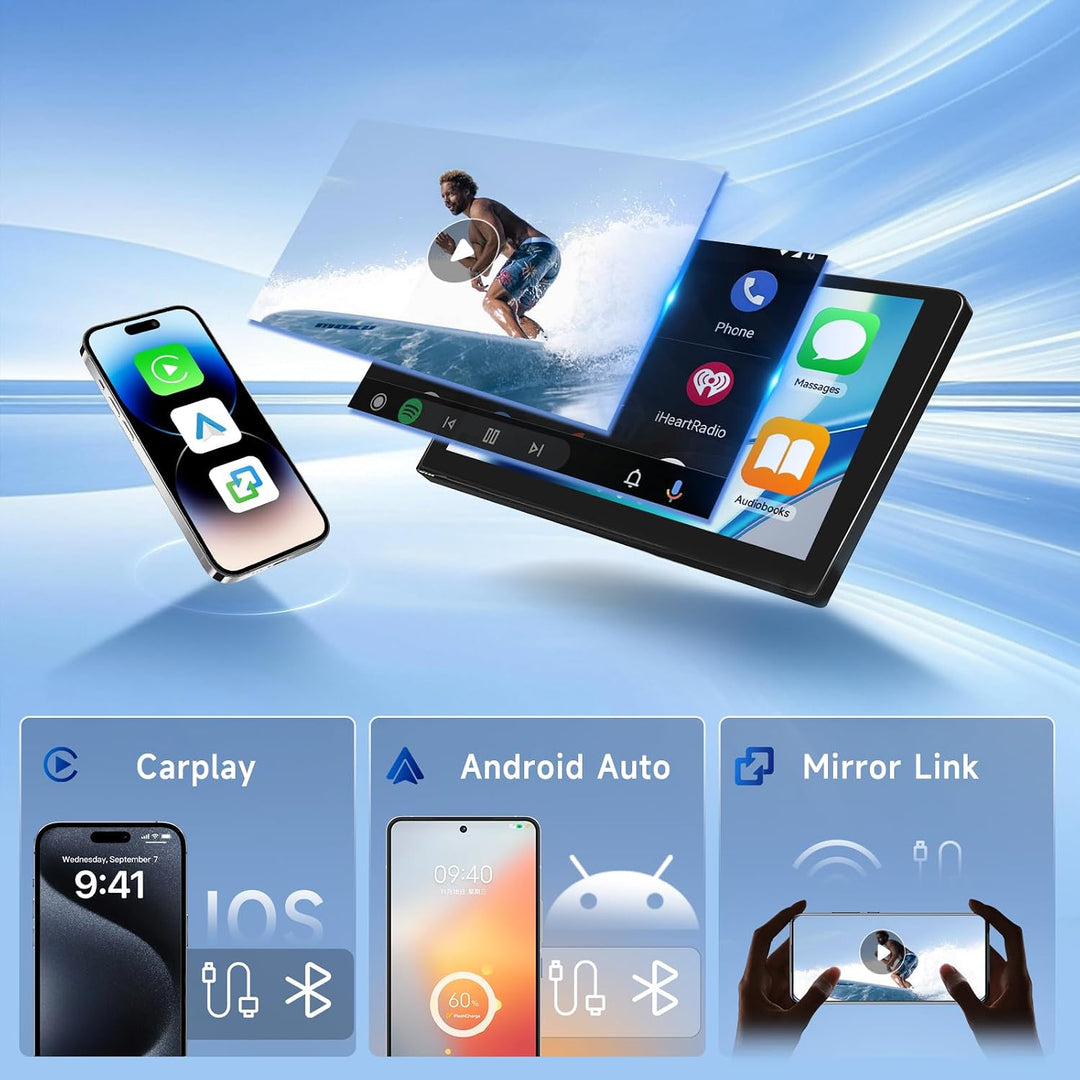 Hodozzy 4GB+128GB Android Autoradio für Toyota RAV4 2007-2012 mit Carplay Wireless Android Auto, 9 Z