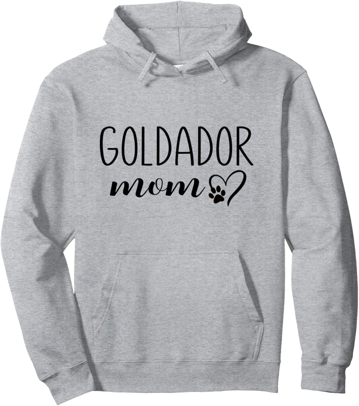 Dog Paw Print Heart Goldador Mom Pullover Hoodie