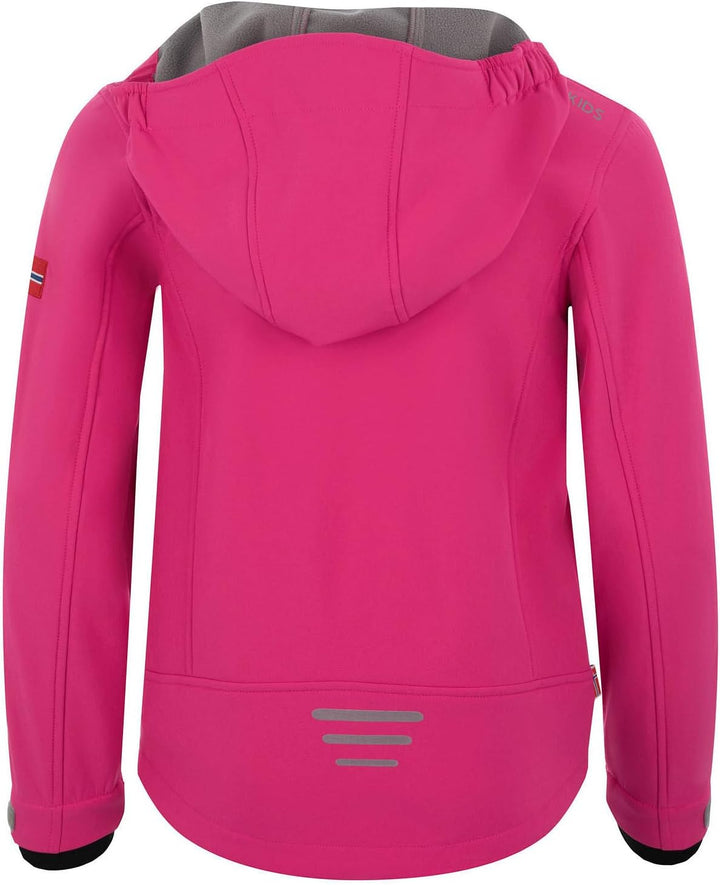 Trollkids Kinder Softshell Jacke Trollfjord 98 Magenta / Grau, 98 Magenta / Grau