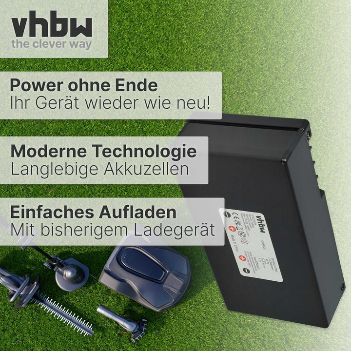 vhbw Akku kopmatibel mit Agro R800Li & Ambrogio Alex L20, L30 Elite, L50, L75, L85 Deluxe Edition Ra