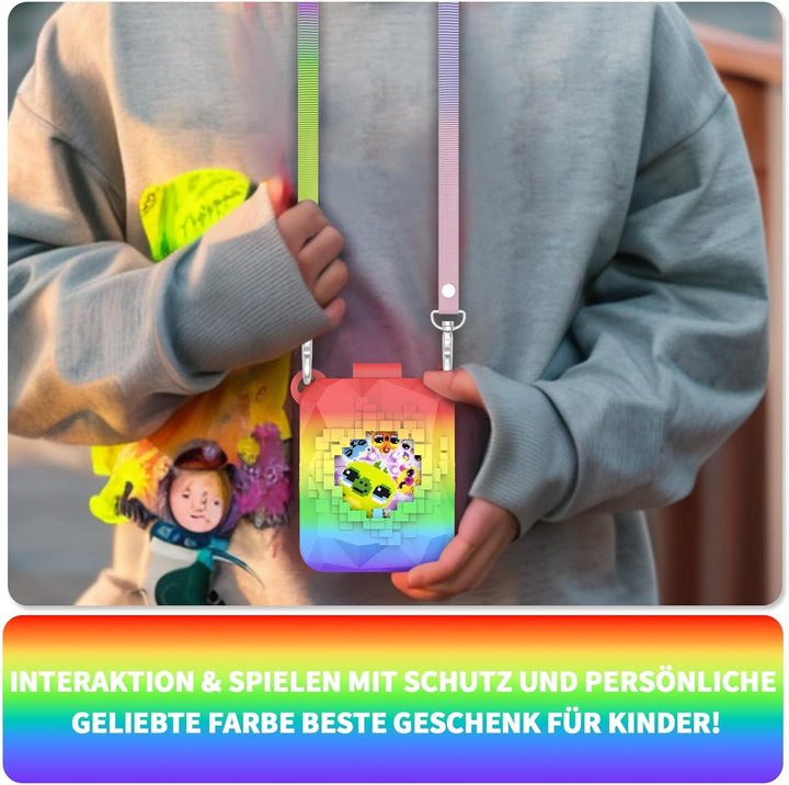 Generisch Digitale Haustier-Silikon-Schutzhülle für Bitzee Magicals – stossfest, Kratzfest, mit häng