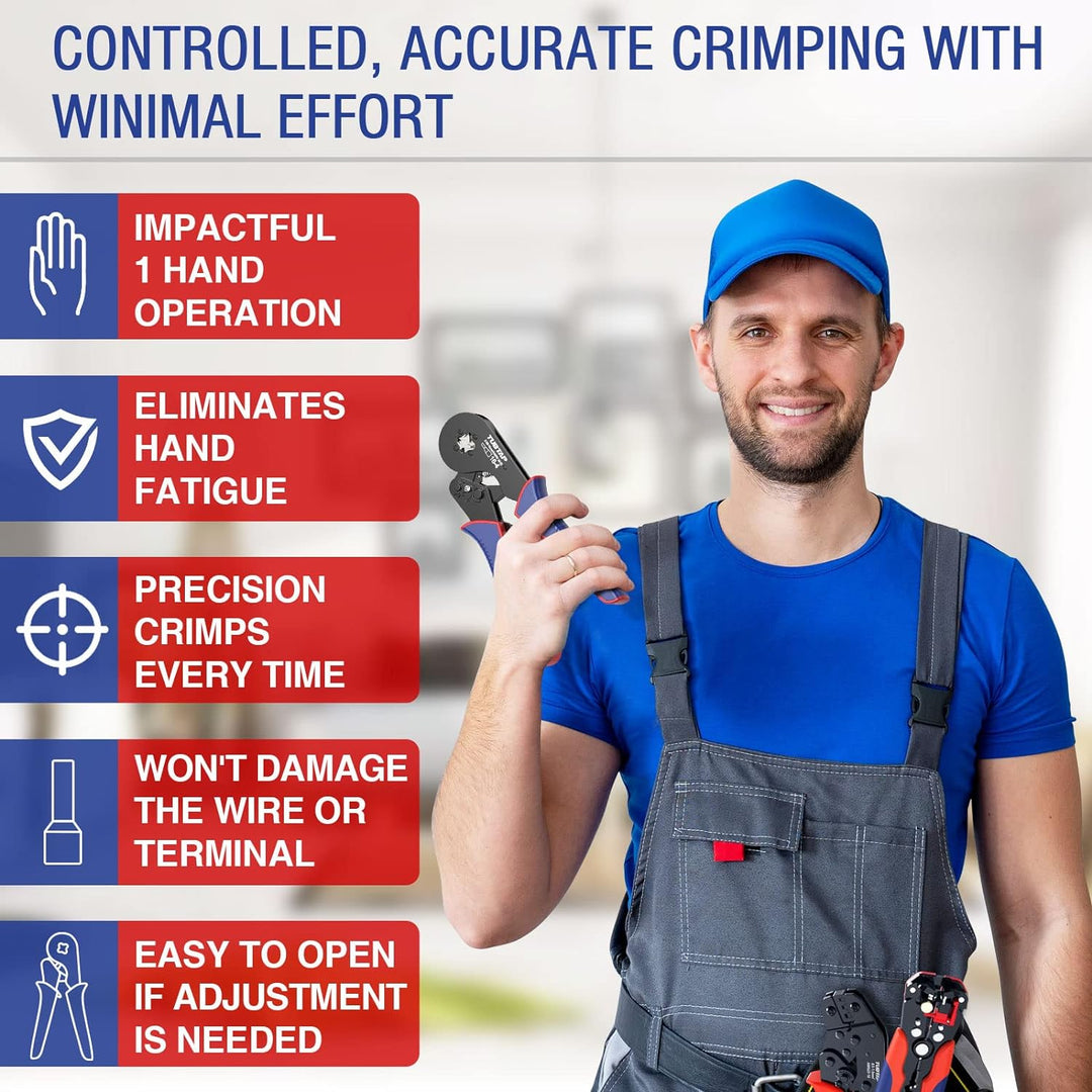 Aderendhülsenzange 0.08-16mm² - TUBTAP® Crimpzangen Für AWG 28-5,Crimp Zange, Presszange,16-4, Adere