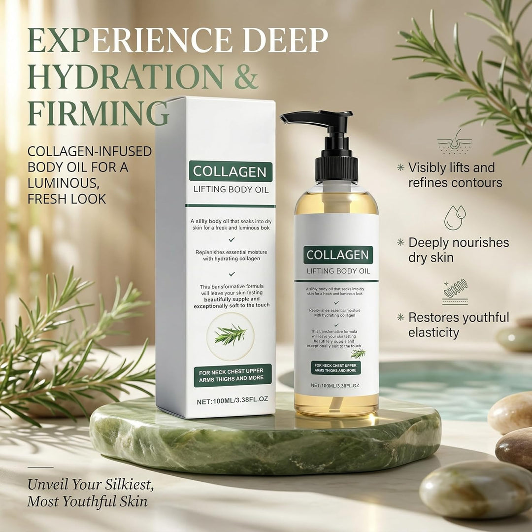 2PCS Collagen Lifting Body Oil,Collagen Lifting Körperö,Körperöl Straffend,2026 Neu Feuchtigkeitsspe
