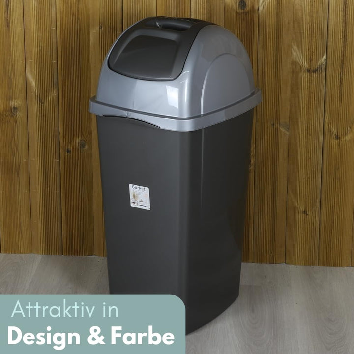 GarPet Mülleimer Schwingdeckel Mülleimer Küche 65 L Gross Schwingeimer Mülltrenner Abfalleimer Küche