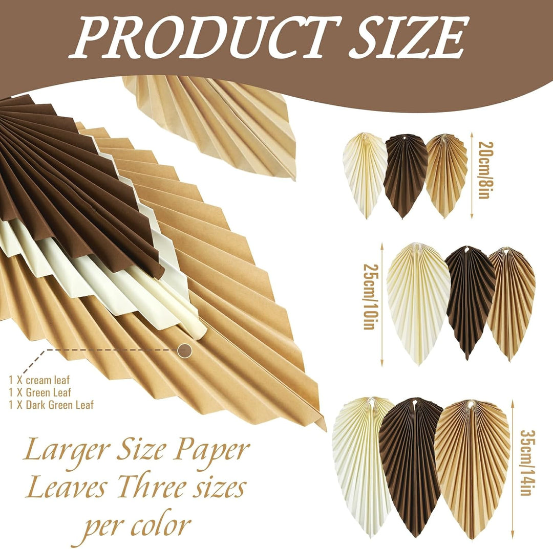 Easy Joy Autumn Decorations,Papier Leaves Deko,Hanging Paper Fan Garland Decoration,Fall Decor,Herbs