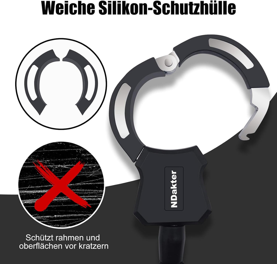 NDakter E Scooter Schloss, Handschellenschloss 105cm, Leicht mit Schlüssel 107cm Long mit 6mm Kette,