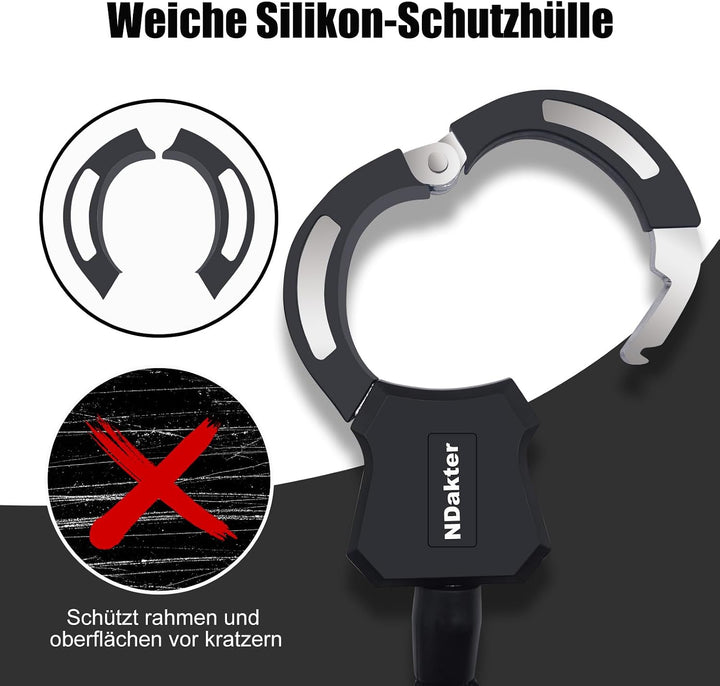 NDakter E Scooter Schloss, Handschellenschloss 105cm, Leicht mit Schlüssel 107cm Long mit 6mm Kette,
