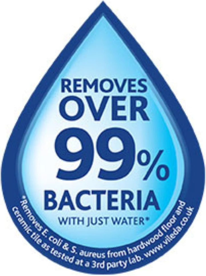 Vileda Turbo 3in1 EasyWring&Clean Wischmopp Ersatzköpfe, Mikrofaser Moppköpfe mit Kraftfasern für Vi