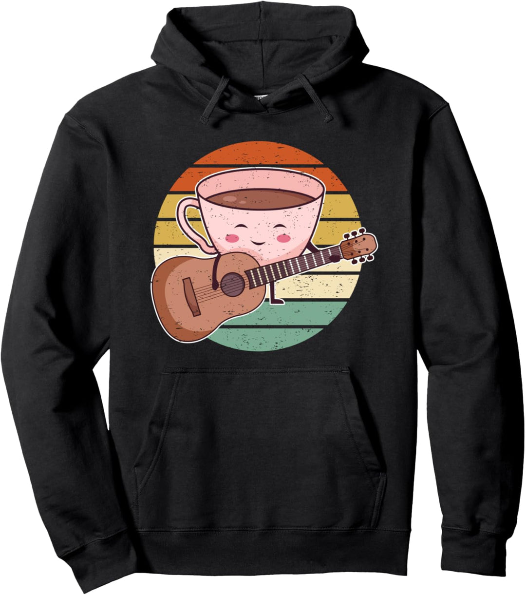 Kaffee-Tasse Gitarre Gitarrenspieler Koffein Gitarrist Pullover Hoodie