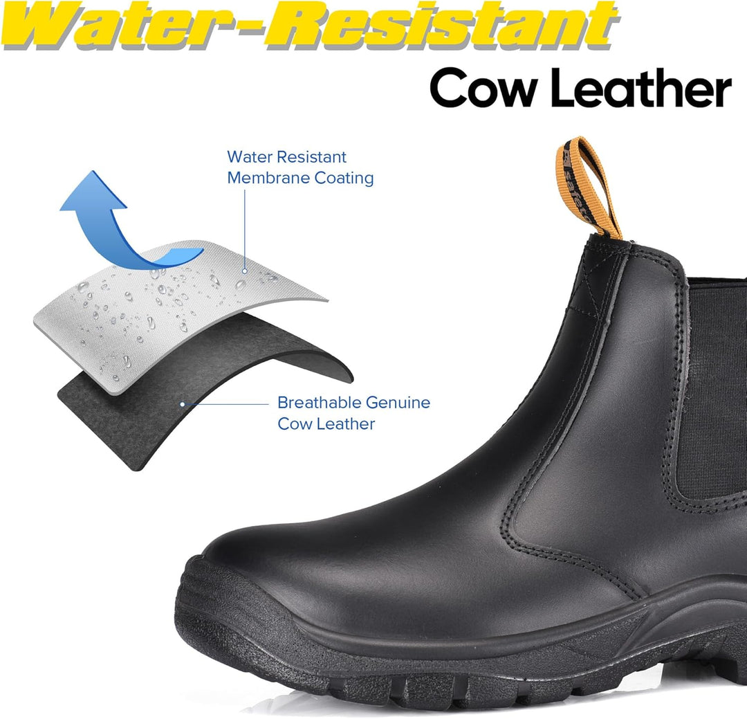 SAFETOE Sicherheitsstiefel Arbeitsschuhe mit Stahlkappe M8025 (S3 klassischer Artikel) von Anti-Punk