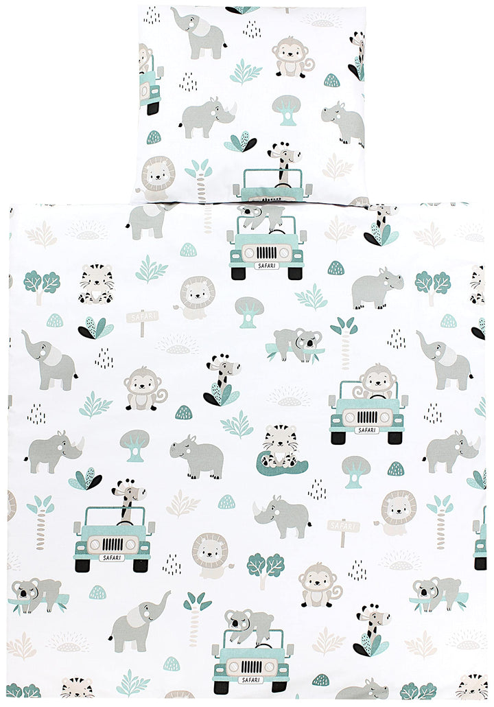 TupTam Unisex Baby Wiegenset 4-teilig Bettwäsche-Set: Bettdecke mit Bezug und Kopfkissen mit Bezug,