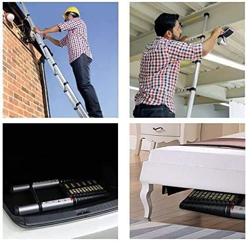Hooha Teleskopierbare Auszugsleiter Leiterhaken 5,1 Meter mit Anti-rutsch Gummipuffer, 13 Stufen Tel