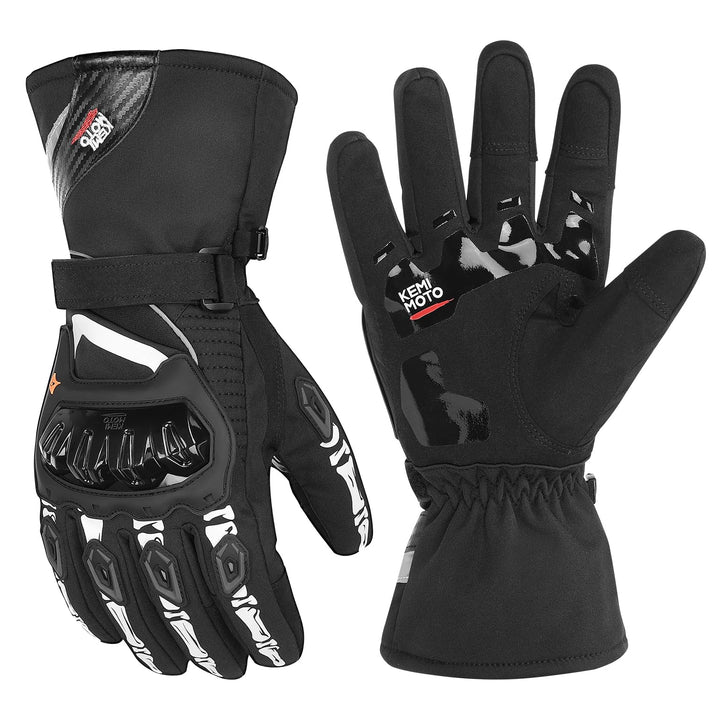 KEMIMOTO Winter Motorradhandschuhe, geprüfte Motorradhandschuhe,Motorrad Handschuhe Winter, Touchscr