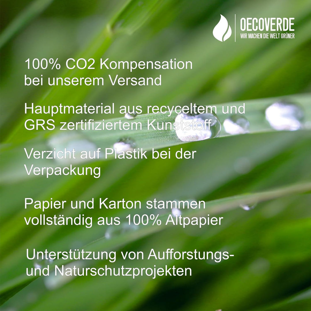 Aktenkoffer aus recyceltem Polyester in schwarz 46209 | für fünf Aktenordner, mit Rollen und Trolley