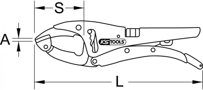 KS Tools Schraubstockzange 10' Pro 8 langer Auslauf