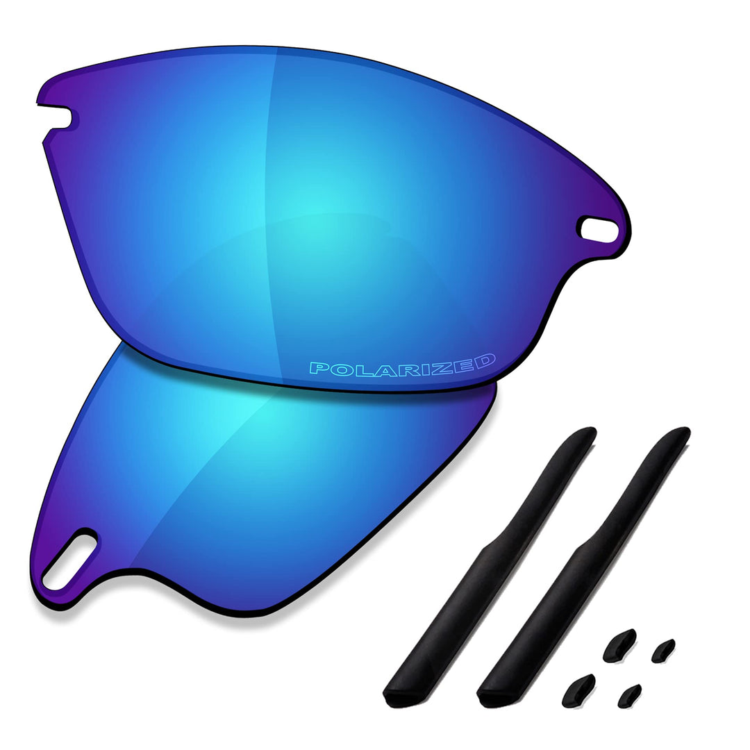 Saucer Premium Ersatzgläser für Oakley Fast Jacket OO9097 Sonnenbrillen High Defense - Glacier Blue