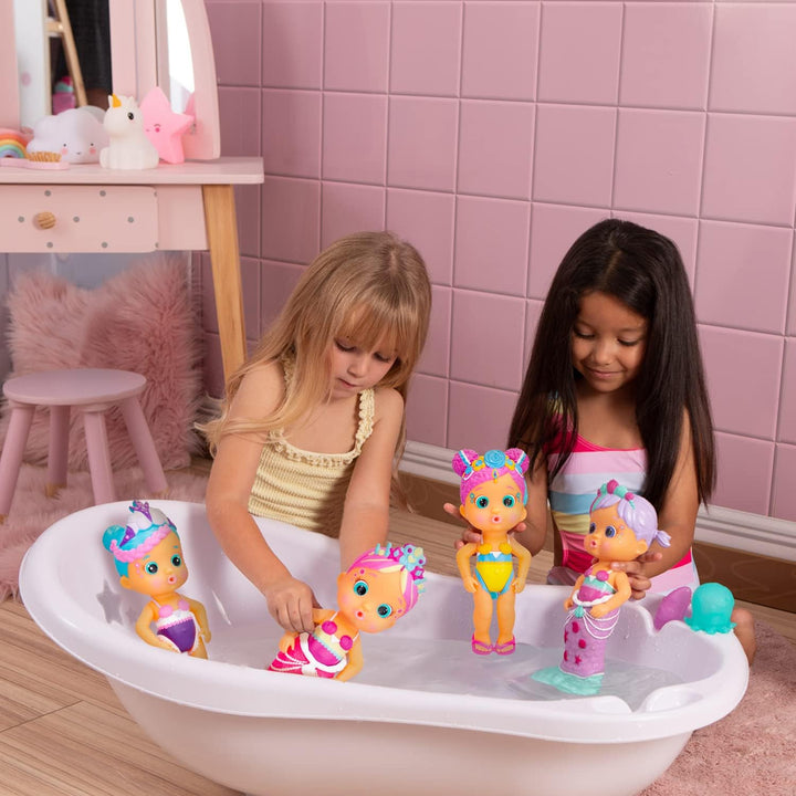 BLOOPIES Magic Tail Mermaids Melodie Meerjungfrau-Puppe mit abnehmbarem glänzendem Schwanz und ihrem