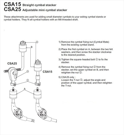 TAMA Cymbel Stacker Becken Halter - (CSA25), CSA25