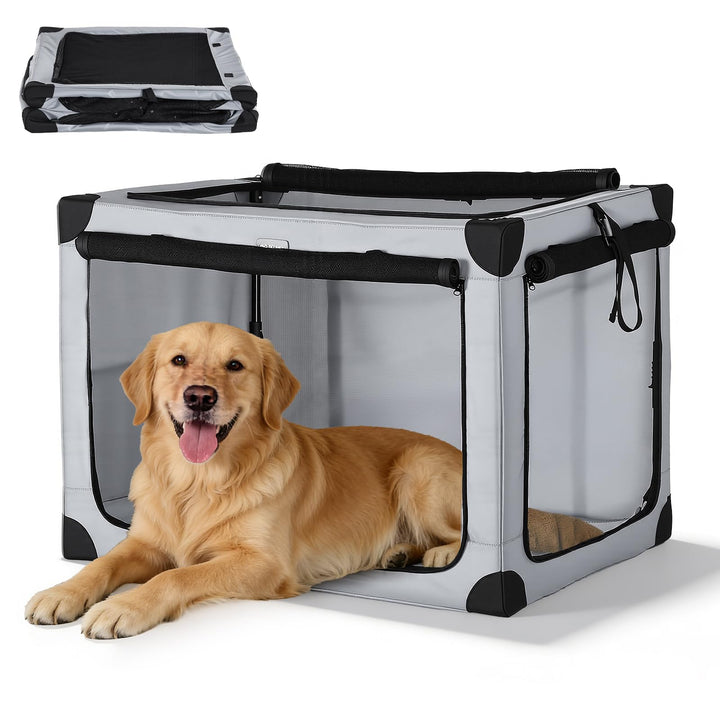 Faltbare Hundetransportbox Faltbar Zusammenklappbar | Wasserdicht Hundebox Auto mit Tür | Tragbarer