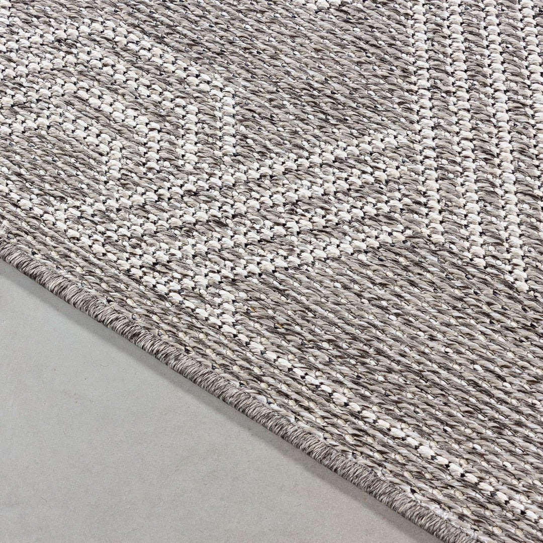 Carpetsale24 In- &amp; Outdoor Teppich 160x230cm, Wetterfest &amp; Robust, Flachgewebe mit Modernem Geometri
