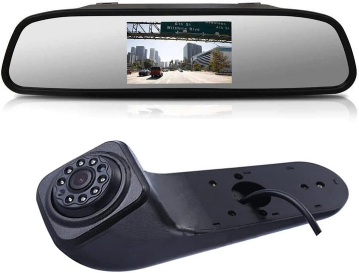 1280 * 720 Pixel Super HD Bremsleuchte Rückfahrkamera Set mit Rückspiegel Monitor, 170° Weitwinkel W