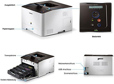 4 Schneider Printware Toner | 35% höhere Druckleistung | kompatibel zu Samsung CLT-P504C für Samsung