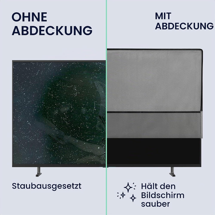 kwmobile 75" TV Abdeckung Indoor - Fernseher Hülle Bildschirmschutz Abdeckung - TV Bildschirm Staubs