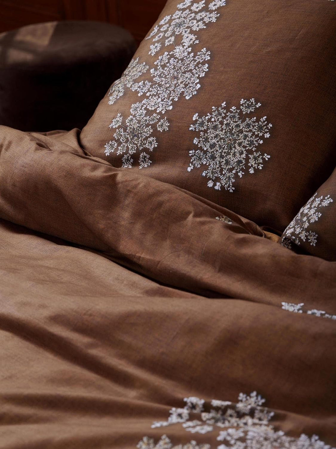ESSENZA Bettwäsche Lauren Blumen Baumwollsatin Cinnamon, 155x220 + 1 x 80x80 cm, 401296-100DE-014, 1