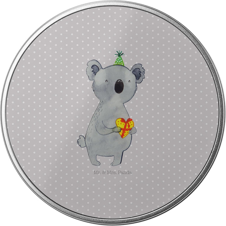 Mr. & Mrs. Panda Blechdose rund Koala Geschenk - Geburtstag, Vorratsdose, Koalabär, Metallboxen, Auf