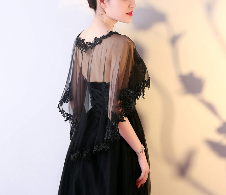 CHIC DIARY Elegant Stola Umschlagtuch Brautkleid Umhang Spitze Tüll Cape Retro Lace Boleros für Aben