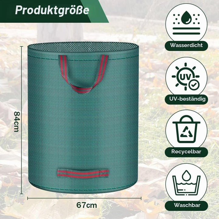 Flintronic Gartenabfallsack, Gartensäcke für Gartenabfälle 3X 300l, Grünschnittsäcke faltbar, Garten