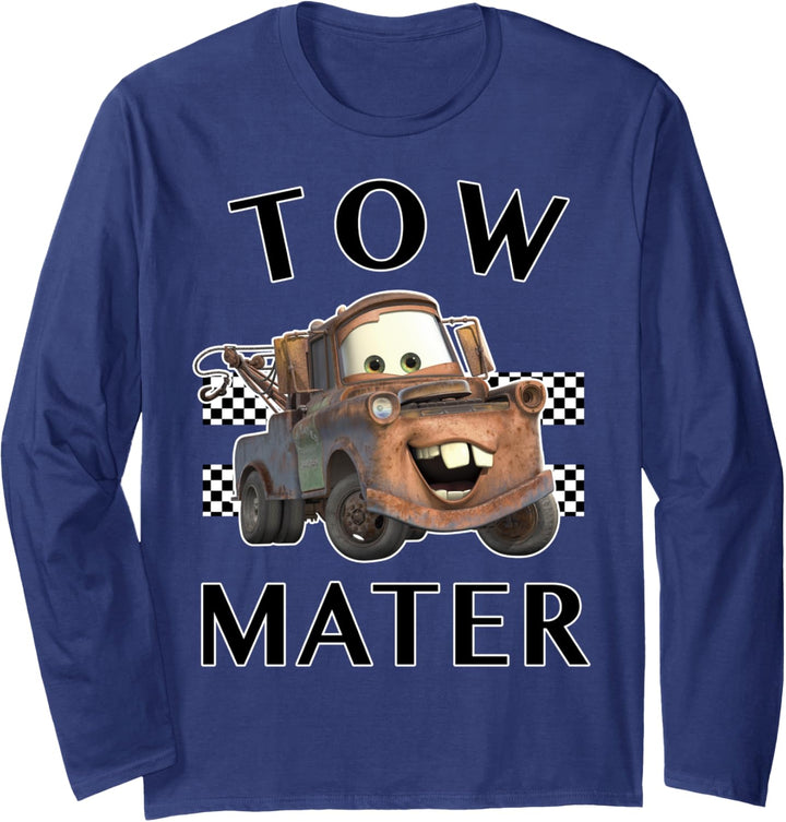 Disney Pixar Cars Tow Mater Finish Line Poster Langarmshirt
