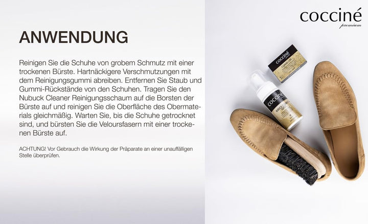 Cocciné - Schuhpflege-Set I Wildleder- & Nubuk-Reinigungsset | Schuhpflege | Schuhreinigung | sauber