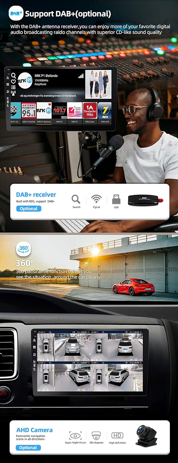 JOYX Android 13 IPS Autoradio Passt für Honda Fit/City/Jazz (2002-2007) - 4G+64G - Eingebaut DSP/Car