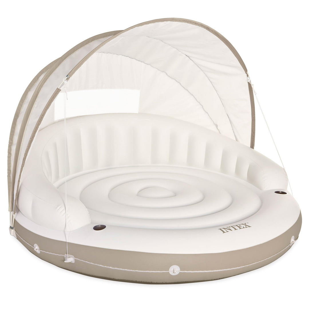 Intex 58292EU - Aufblasbare Lounge, Liegeinsel Canopy Island, 78 x 59 Zoll Single, Single