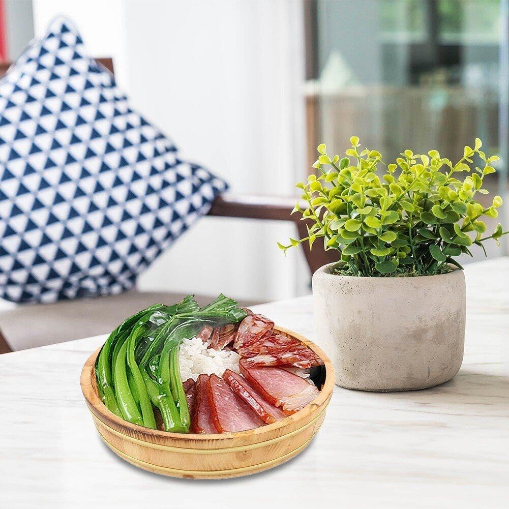 Wudaizhi Hölzerne Sushi Reisschale Hangiri Sushi Oke Sushi Reis Mischwanne Tablett Reis Mischschale