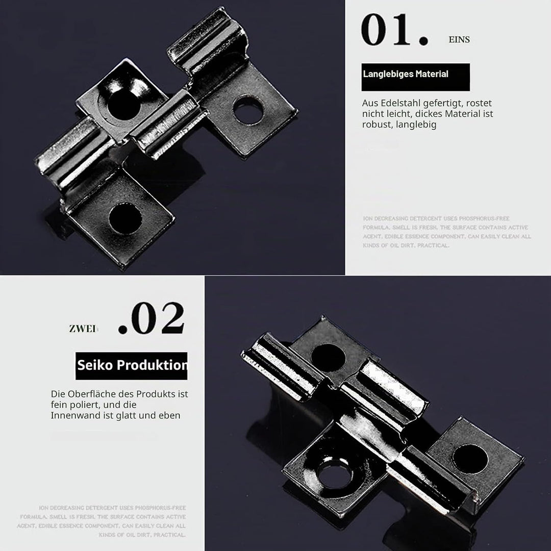 100 Stück WPC Clips Edelstahl, Terrassenclips Clips Klammer WPC Dielen Befestigungsclips (9mm), 9mm