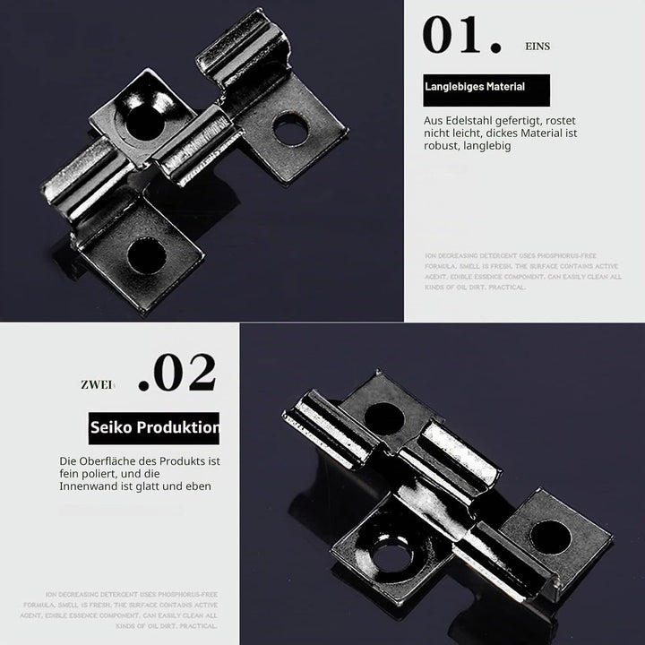 100 Stück WPC Clips Edelstahl, Terrassenclips Clips Klammer WPC Dielen Befestigungsclips (9mm), 9mm