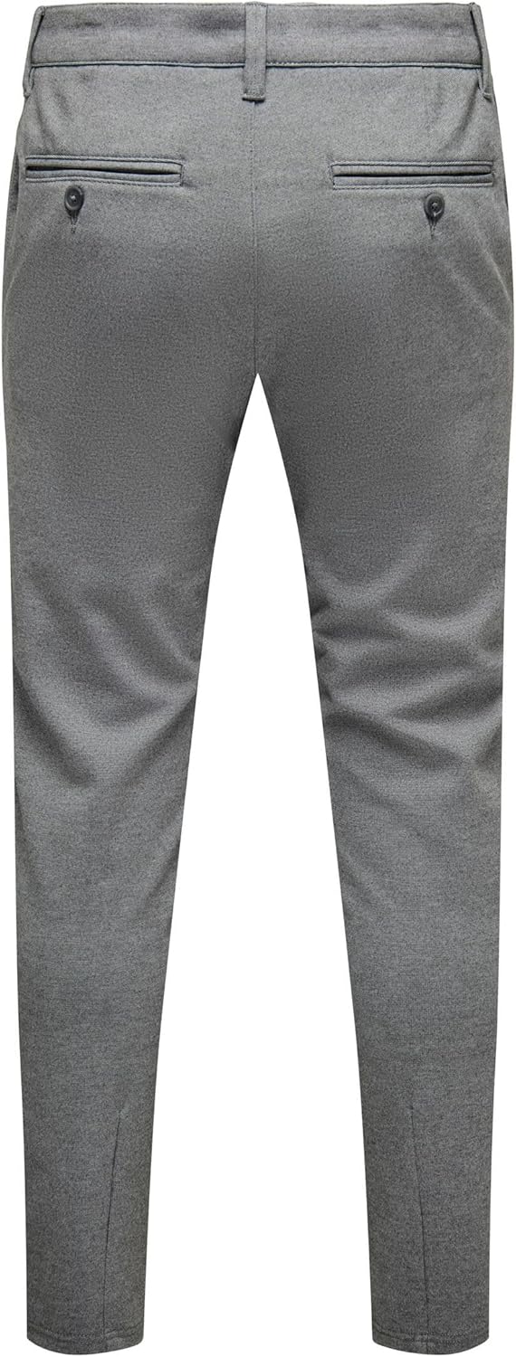 ONLY & SONS Male Chino Hose ONSMARK Slim Fit Chino Hose 28W / 30L Medium Grey Melange, 28W / 30L Med