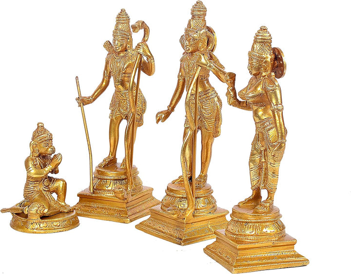 AONA Shri Ram Darbar Statue Idol Ram Darbar Rama aus Messing, Höhe 20,3 cm
