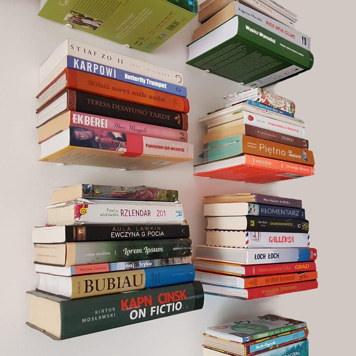 Galleksa Unsichtbares Bücherregal Verdecktes, Schwebendes Metallbücherregal Wandmontiertes Regal Büc