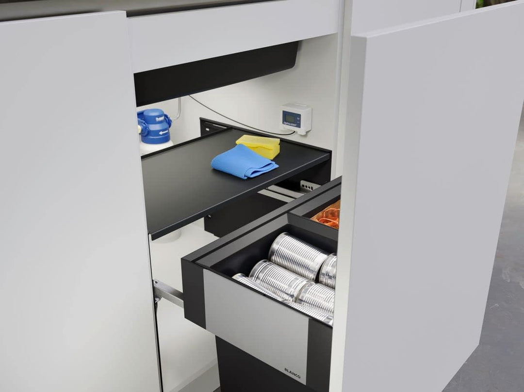BLANCO SELECT II Compact 60/2 | Kunststoff, Aluminium | 60er Unterschrank | Auszugssystem zur Fronta