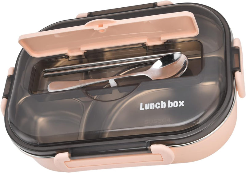 Thermo-Lunchbox, 5 Fächer, tragbarer, haltbarer Lebensmittelträger mit Essstäbchen-Löffel für die Sc