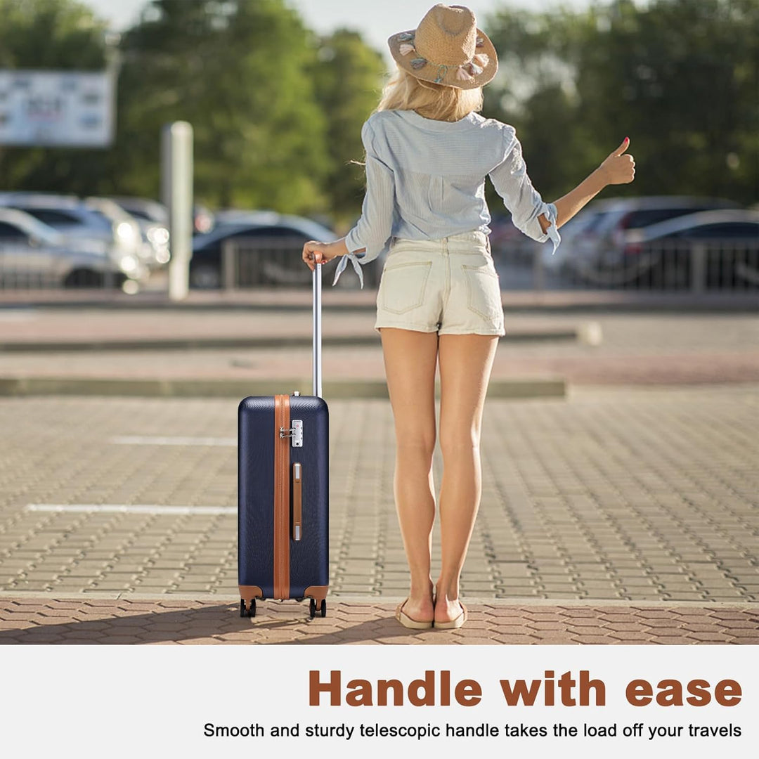 KONO Koffer Trolley Gross Hartschalenkoffer Reisekofferset Koffer Kofferset Gepäck Rollkoffer Schlos